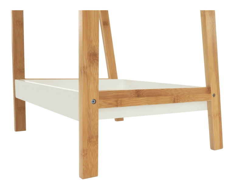 Könyvespolc Rego R2 (Lakkozott bambusz + Fehér) *kiárusítás