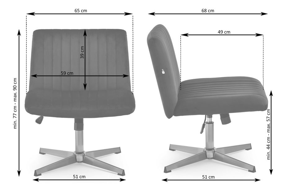 Scaun Loise (negru + auriu)