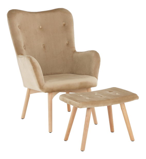 Fotel puffal Lager New (bézs) 