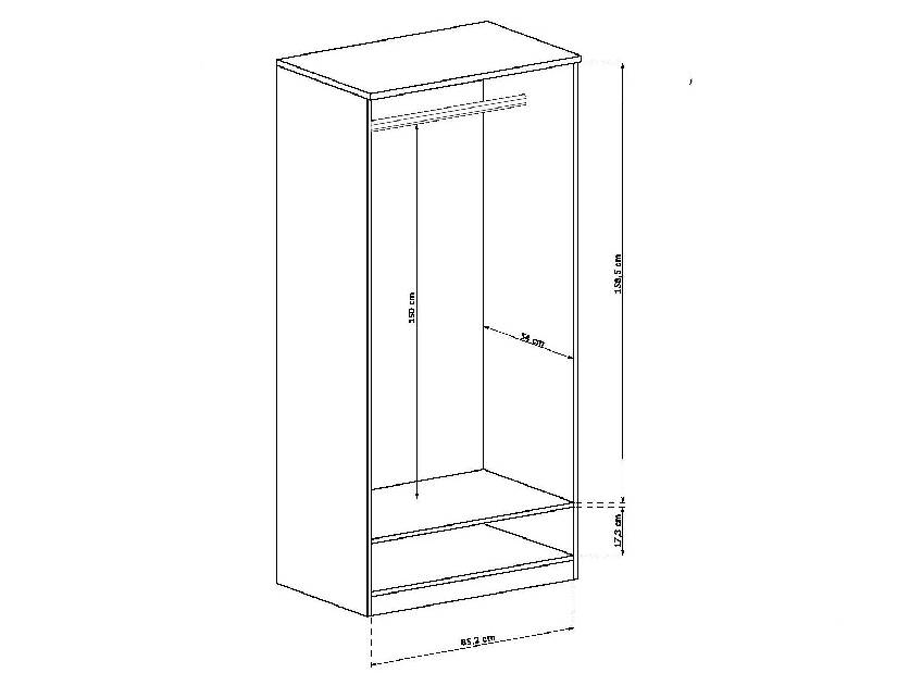 Ormar za garderobu Titanus 07 (hrast lefkas)