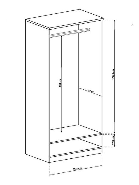 Dulap de haine Titanus 07 (Stejar lefkas)