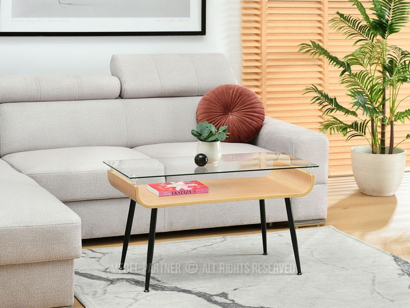 Măsuță de cafea Largus (stejar + negru)