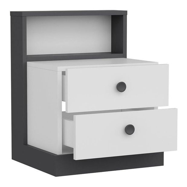 Éjjeliszekrény Live (antracit + fehér)