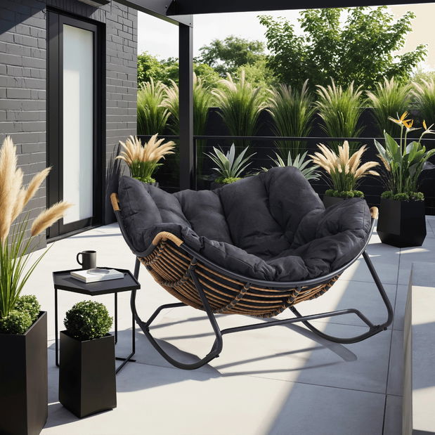 Hojdacie kreslo Eltony (čierna) 