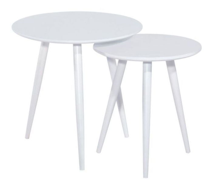 Set 2 ks. Konferenčných stolíkov Carylon (biela)