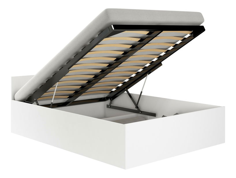 Franciaágy Cosimo II (fehér) (ágyráccsal és matraccal)