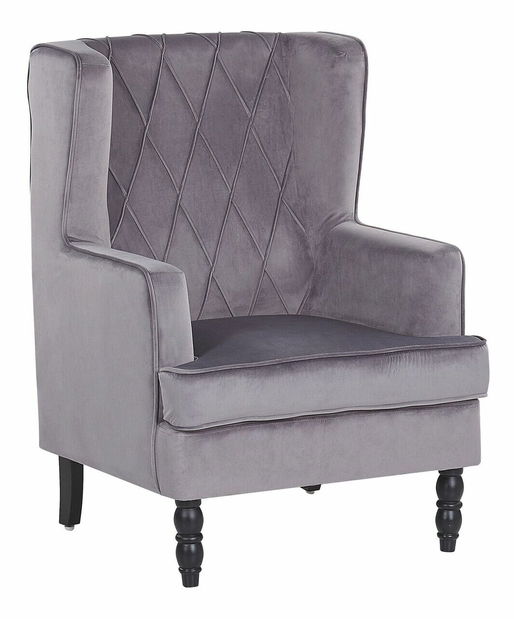 Fotelja SANES (siva) (s tabureom)