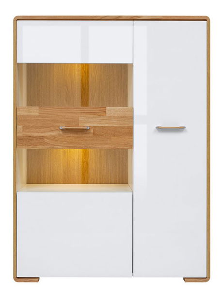 Vitrína BRW Bari REG1W1D/13 (s osvetlením)