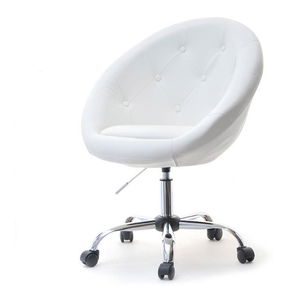 Fotelja Lush 4 (bijela + krom)