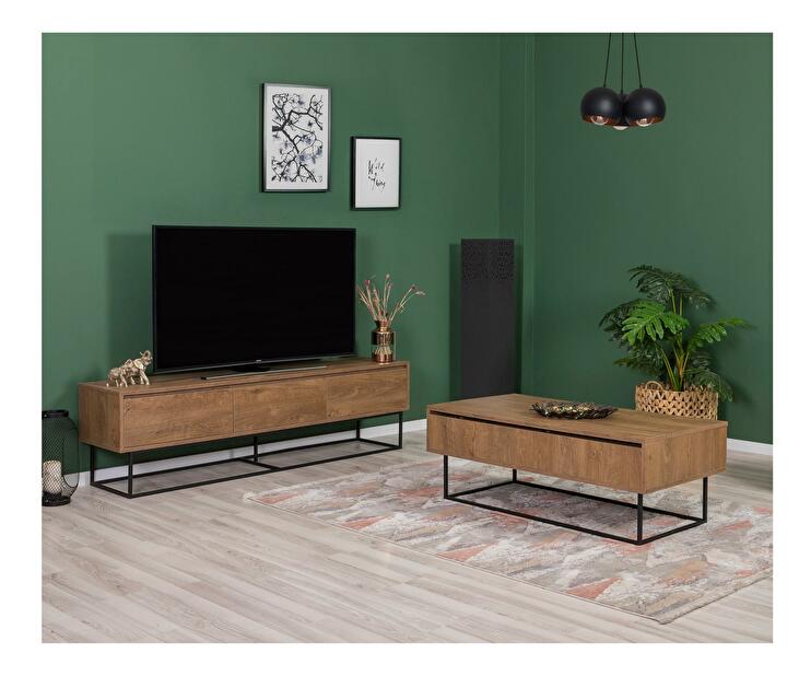 Set mobilier living Laxusona 23 (Nuc + negru)