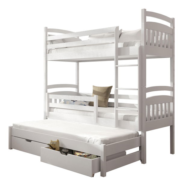 Emeletes gyerekágy 90 cm Annita (fehér)