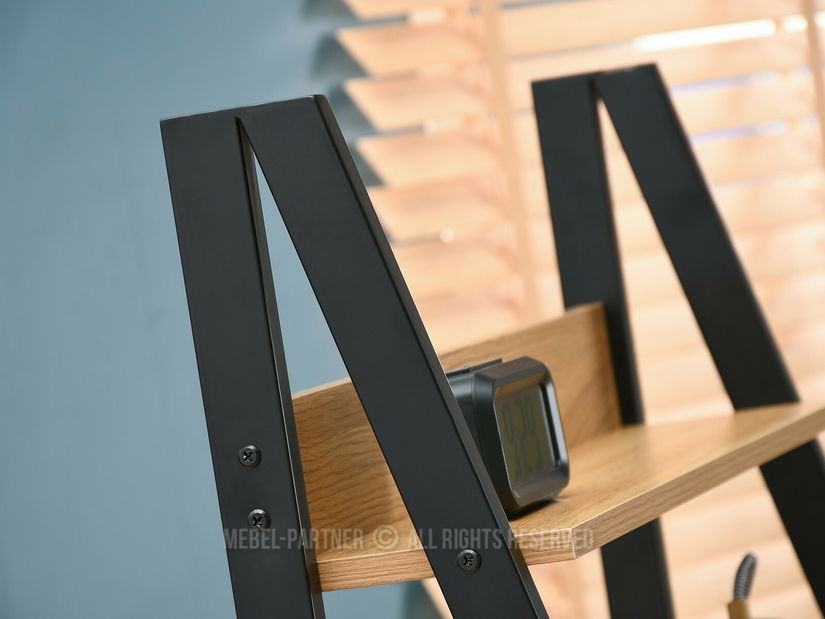 Masă PC Dylen (stejar negru + negru)