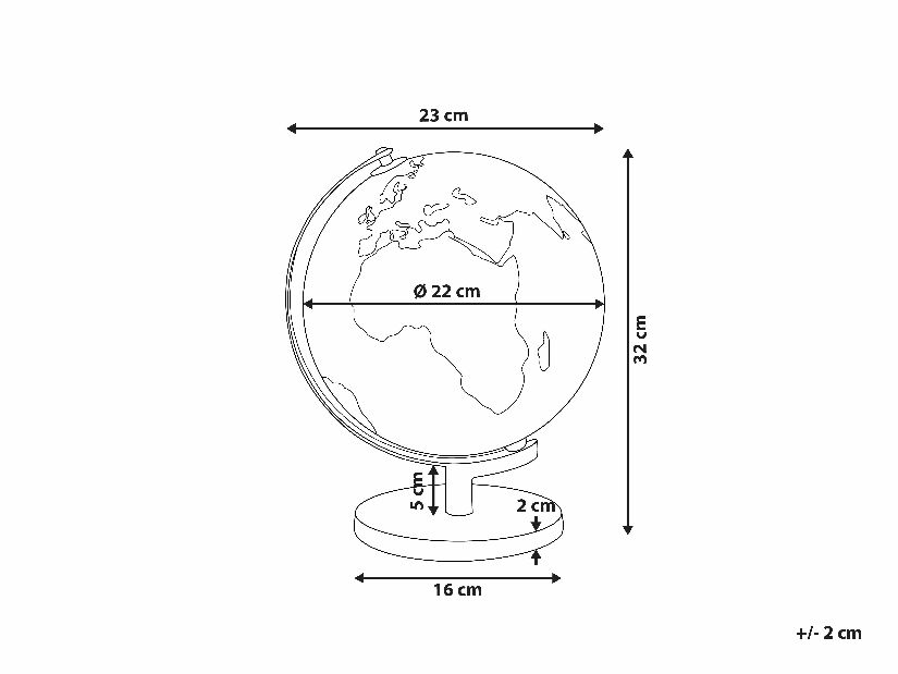 Glob 32 cm MAGALLA (negru)