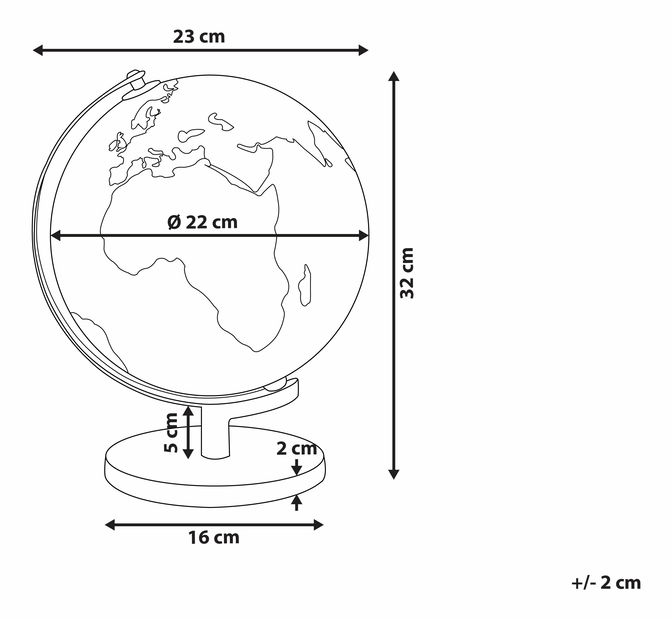 Glob 32 cm MAGALLA (negru)