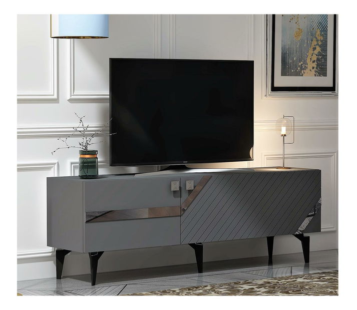 TV stolić/ormarić Tabivo (antracit + srebrna)