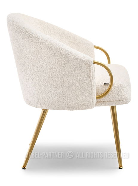 Fotoliu Carma F (crem + auriu)