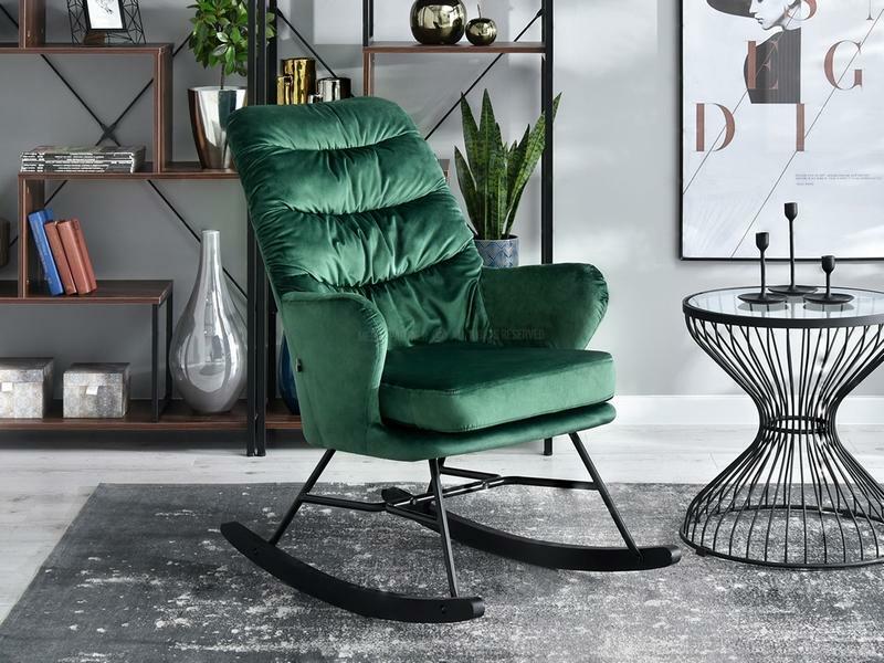 Fotel Lusil (zöld + fekete)