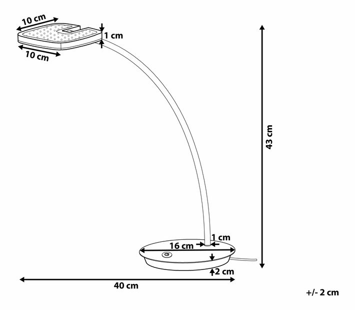 Stolná lampa Tanger (strieborná)