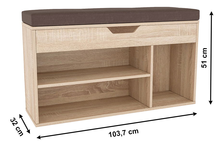 Cipőtároló Firin (sonoma tölgy)