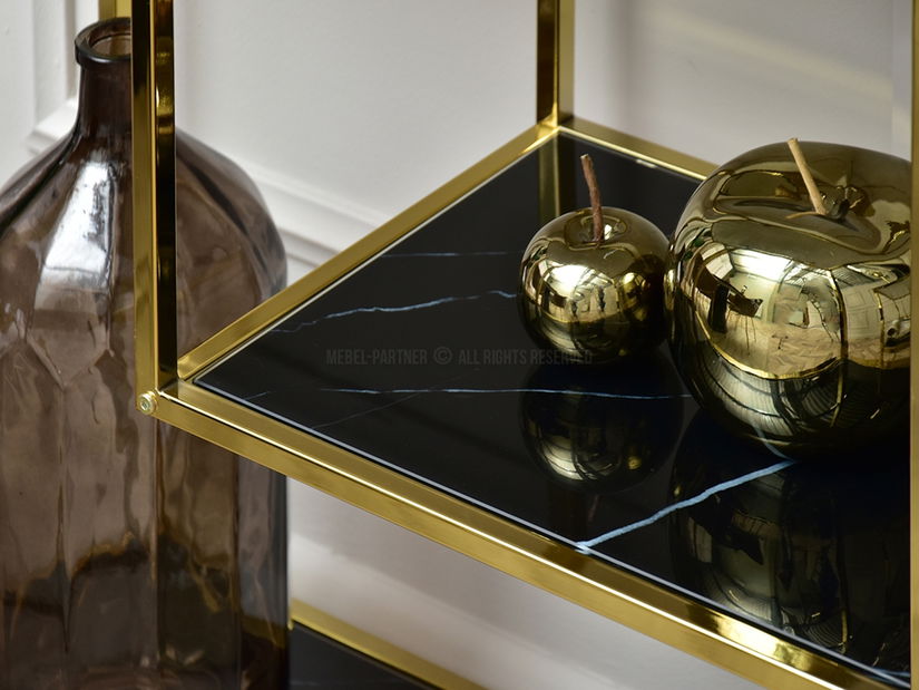 Regál Crips (fekete márvány + arany)