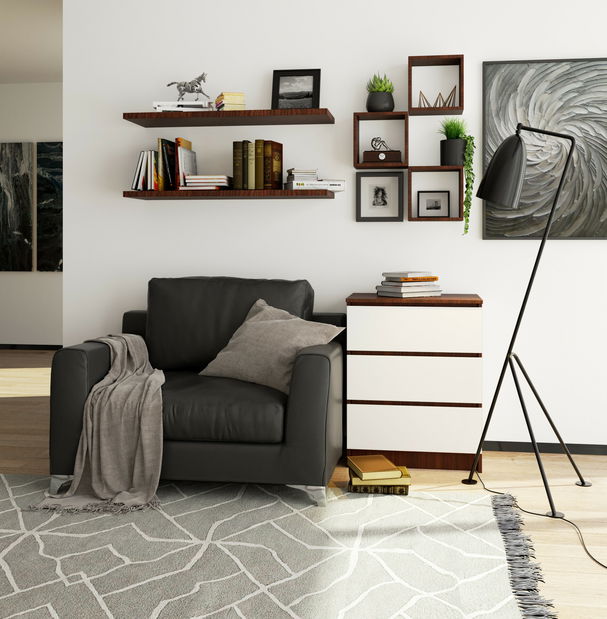 Komód Kalista II (wenge + fehér)