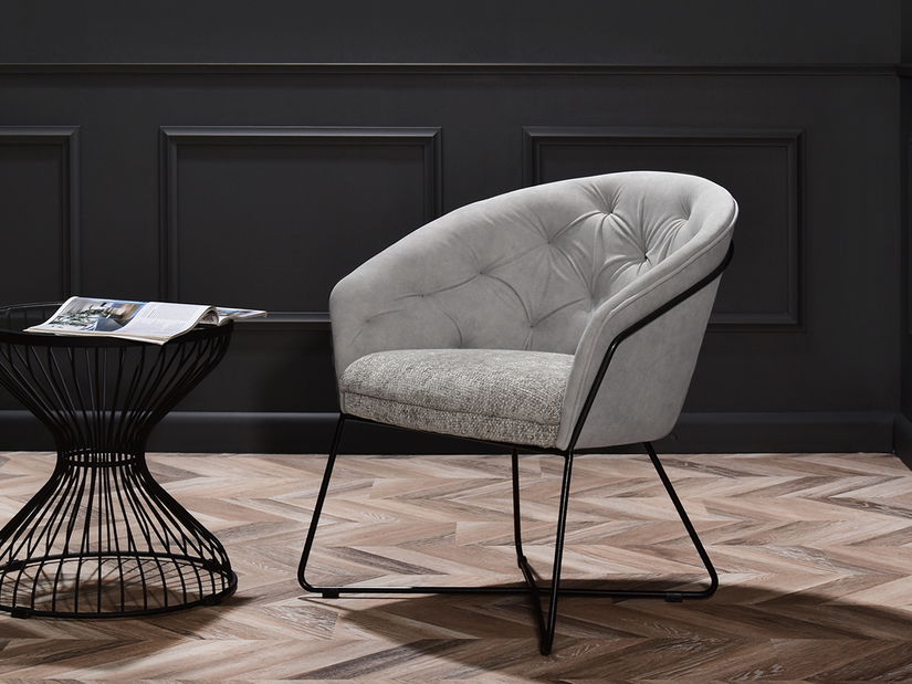 Relaxačné kreslo Lagooza (sivá + čierna)