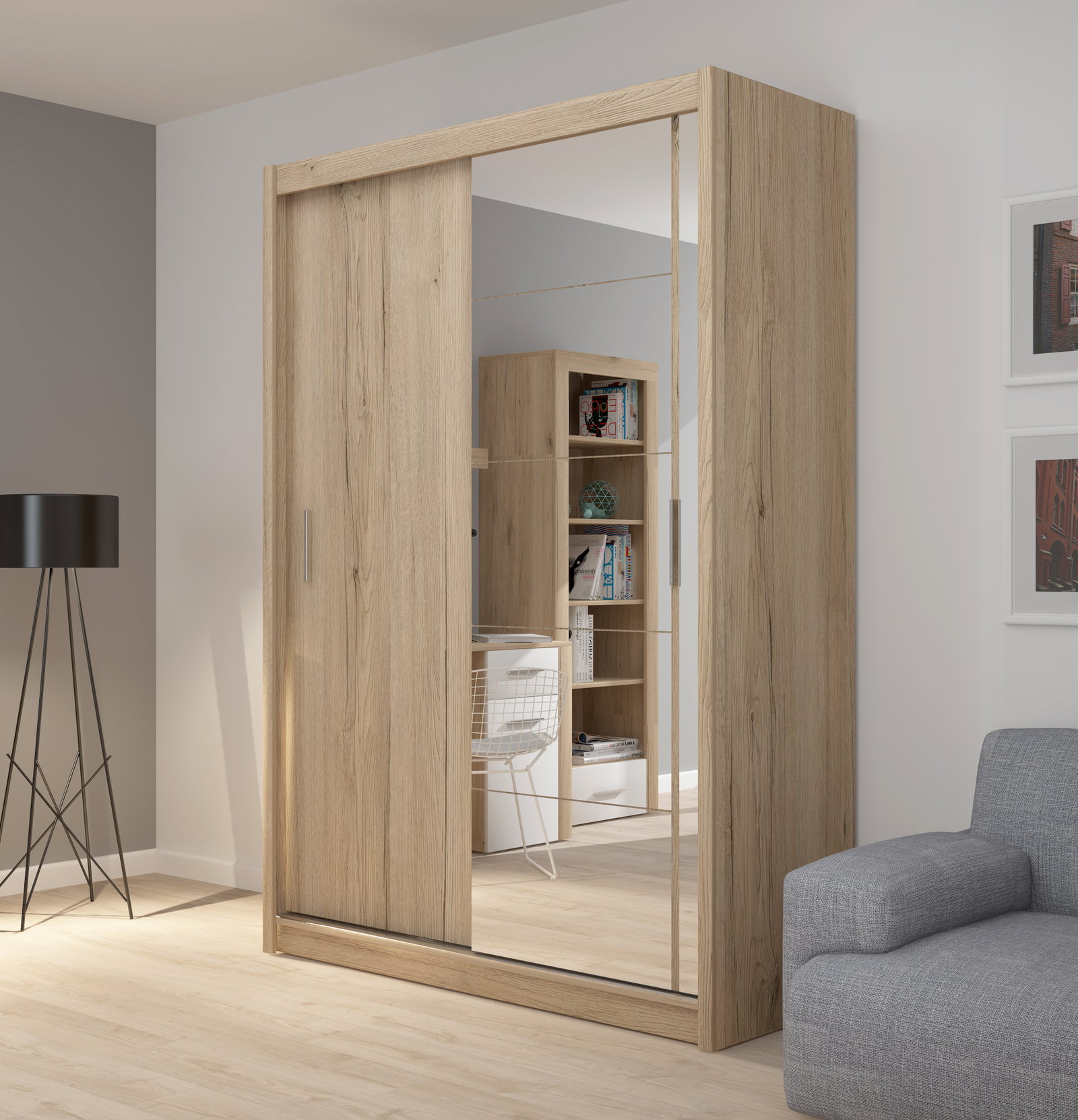 Šatníková skriňa Ferne 150 (Dub Sanremo)