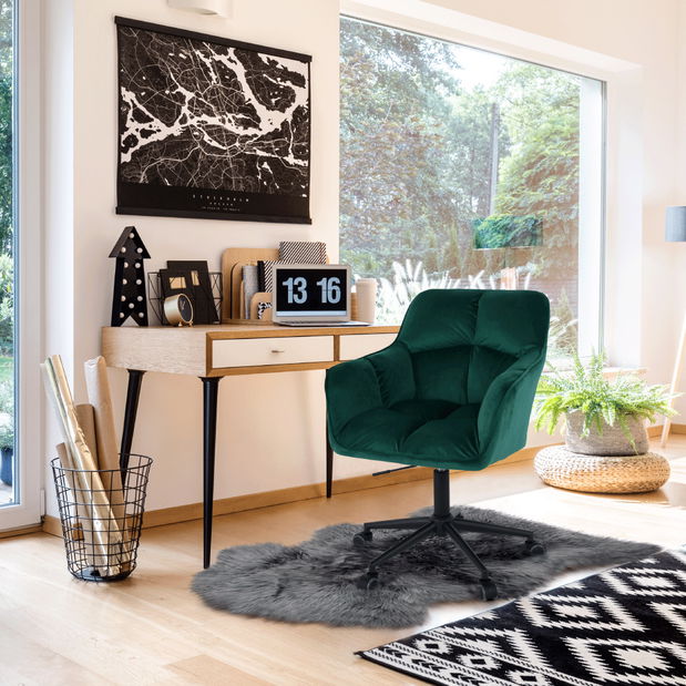 Scaun birou modern Harra (smaragd) *vânzare stoc