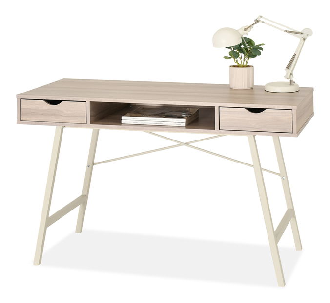 PC asztal Gavon (szürke bézs + krém)