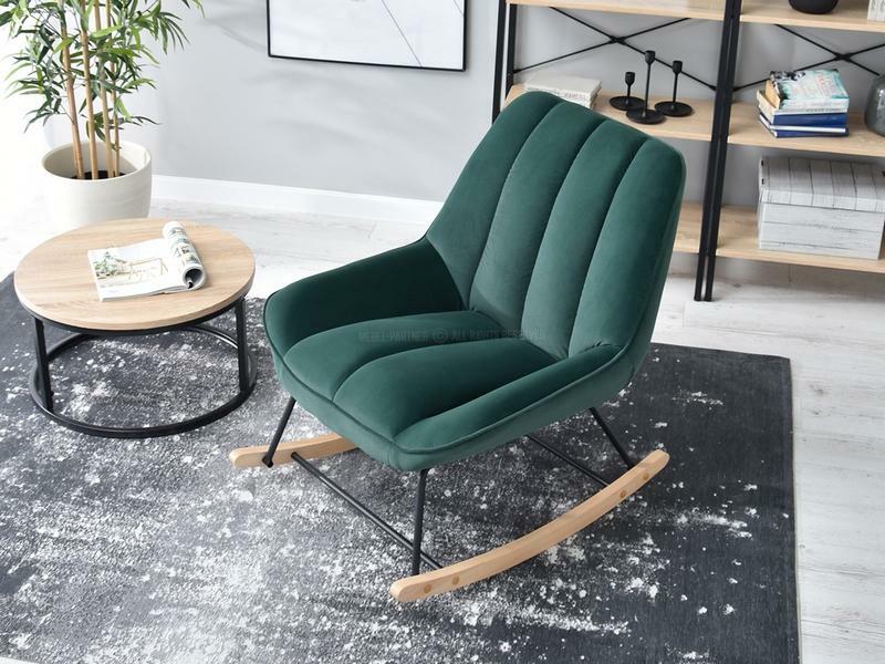 Fotelja Bertie (zelena + crna bukva)