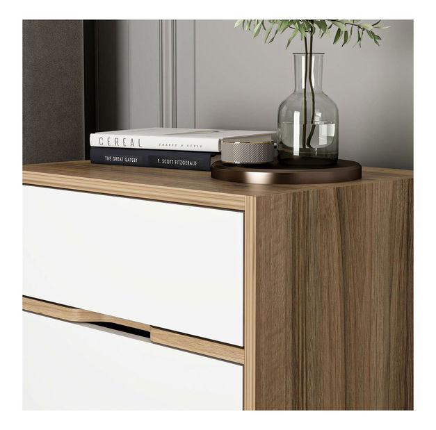 Noptieră Erich (Nuc + Alb) 