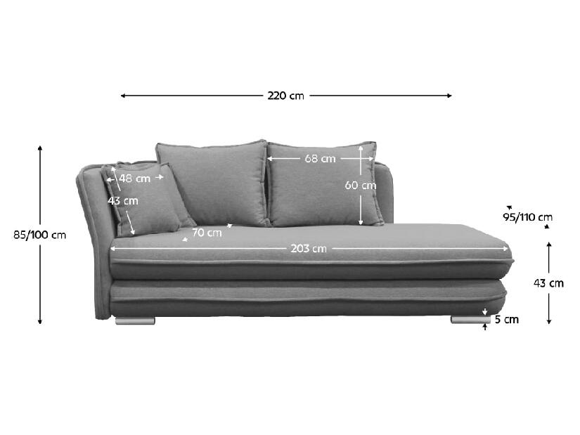 Sofa s prostorom za odlaganje Limfa (whisper 17) (L) 