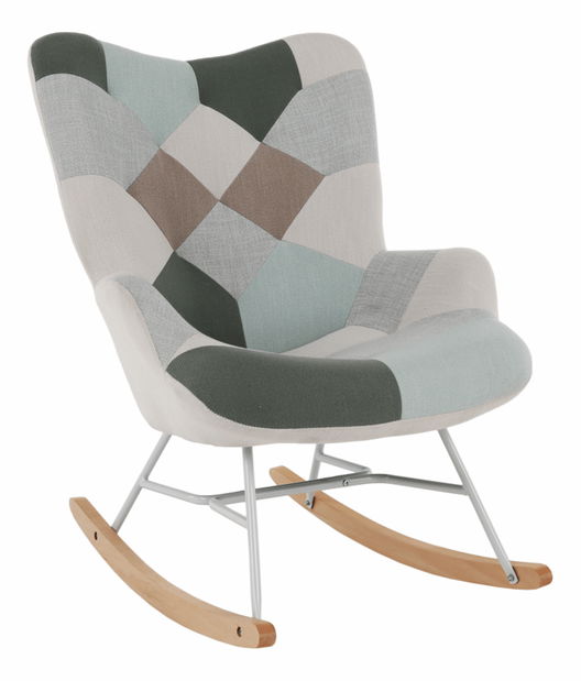 Hintafotel Gerelon (fehér + patchwork)