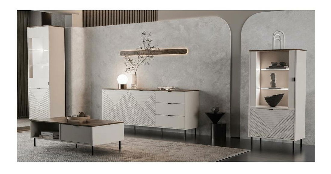 Vitrina Explicaba 1 (kašmir + hrast castello) 