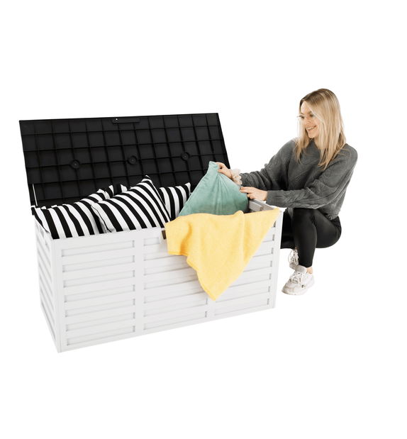 Úložný box Podoro (biela + čierna) *výpredaj