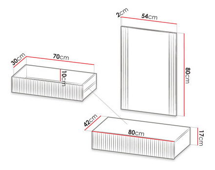 Toaletný stolík so zrkadlom Silviko (Biela)