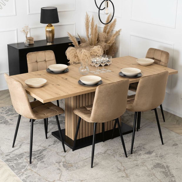 Széthúzható étkezőasztal Gelatinosos (artisan tölgy) (4-6 fő részére)