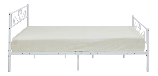 Manželská posteľ 160x200 cm Bengrio 0601 (biela) (bez matraca) *výpredaj