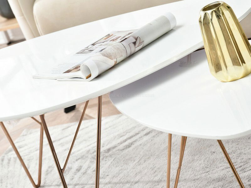 Stolić za kavu Rave Zest Xl (bijela + bakar)