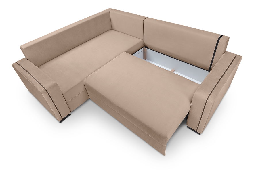 Rohová sedačka BRW Roy Lux 3DL.RECMU (sivá) (L)