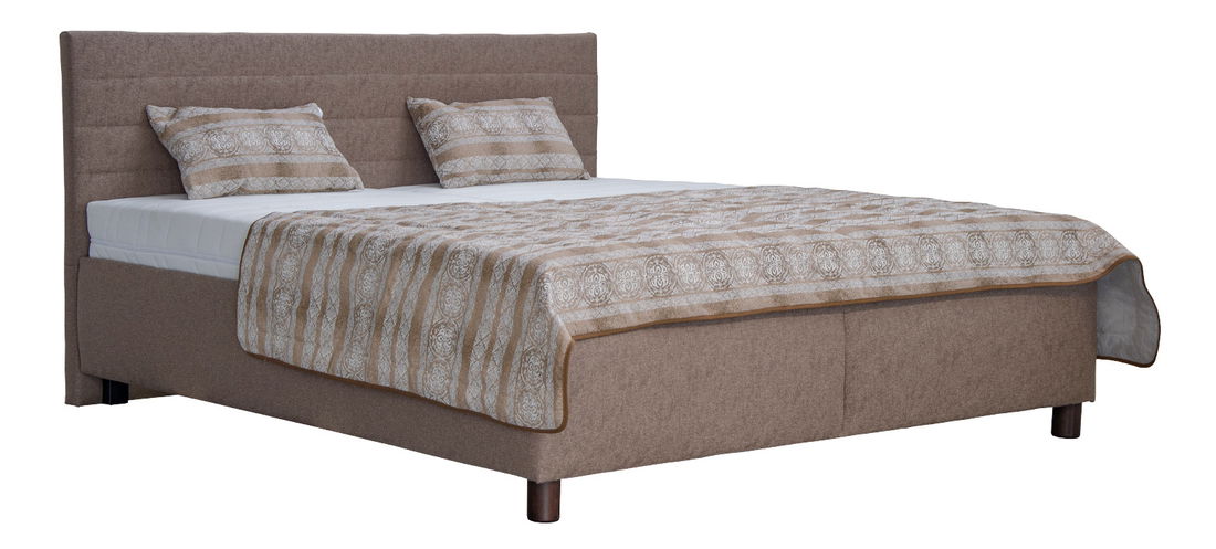 Franciaágy 160 cm Mirka (barna) (ágyráccsal)