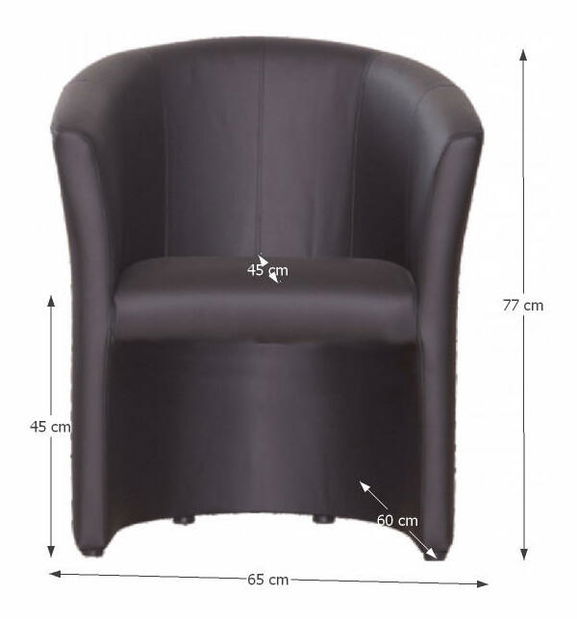 Fotel Cubali Eko fekete