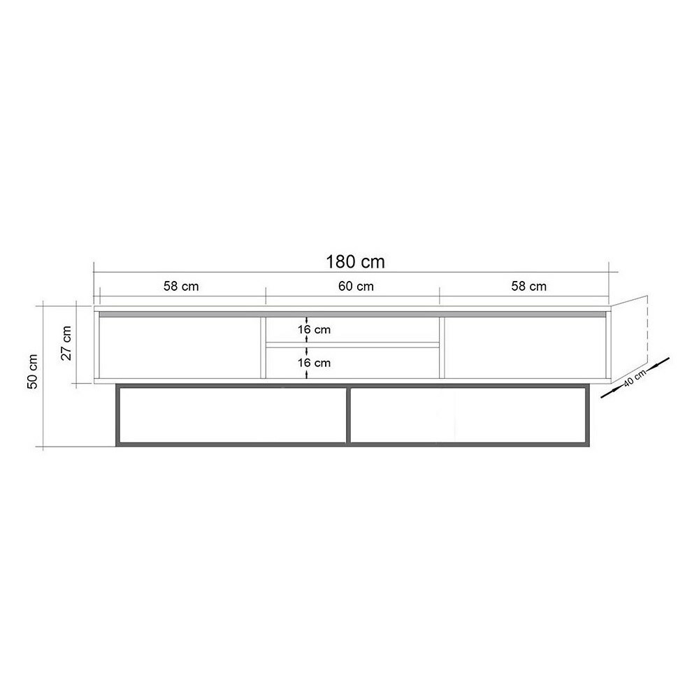 Mobilier living Lexuna 6 (Nuc + Negru)