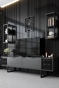 Mobilier living Buon (Antracit + Negru)