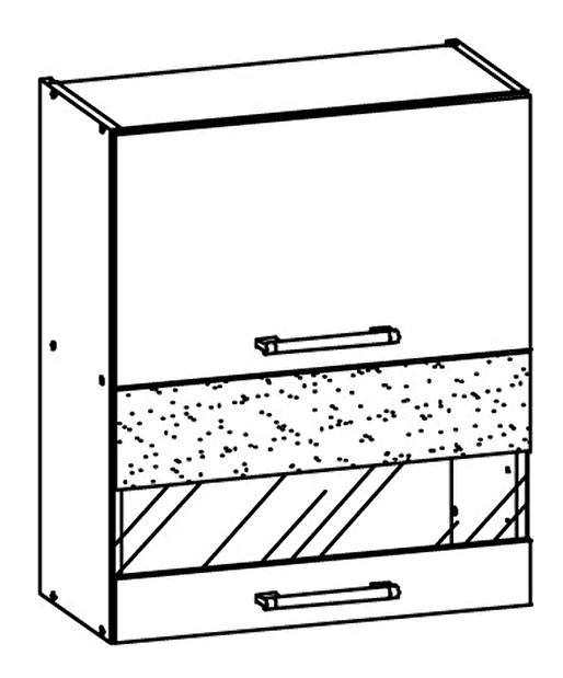 Horná kuchynská skrinka Modesta MD8 G60W