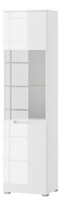 Vitrină Sallosa 25 (alb + alb lucios)
