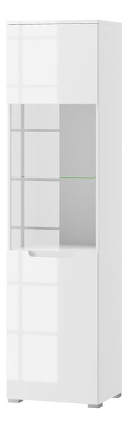 Vitrína Sallosa 25 (biela + lesk biely)