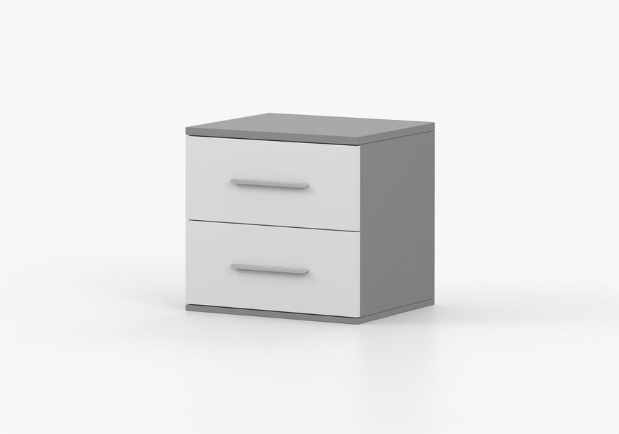 Noptieră Oleg II (Alb + gri)