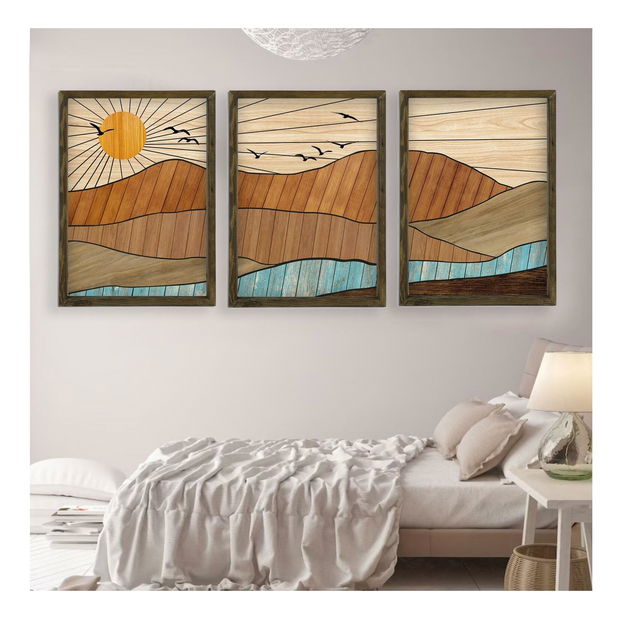 Ozdobný zarámovaný obraz Mobune 3 (viacfarebné) 