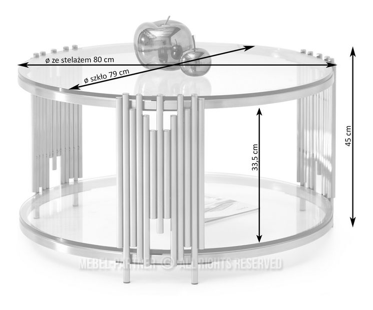 Stolić za kavu Bonanza (prozirna)